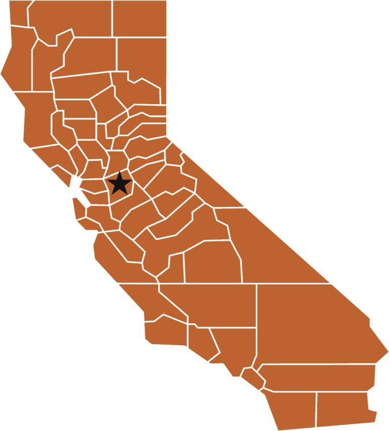 Map of San Joaquin County highlighting Stockton, Lodi, Manteca, Tracy, and Modesto.